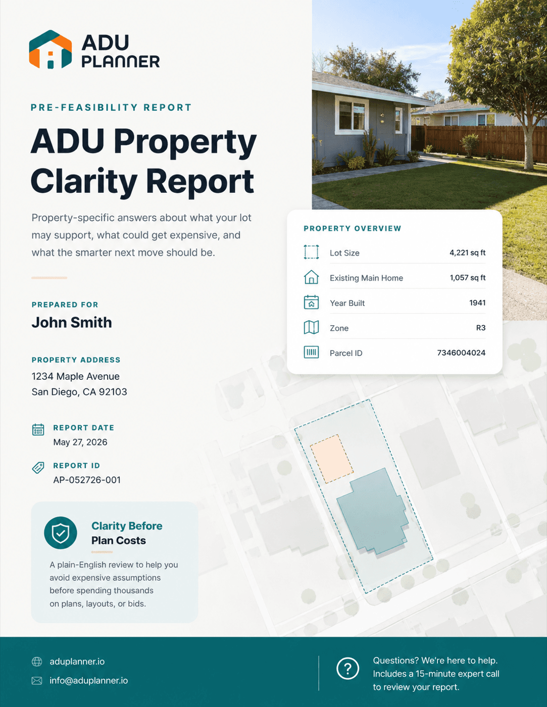 ADU Property Clarity Report cover
